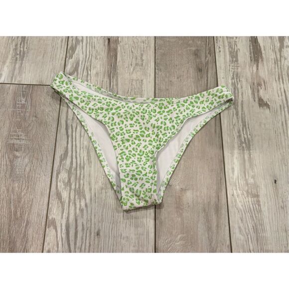 Lime green, cheetah, two-piece bikini, swimsuit, size S - Picture 7 of 11